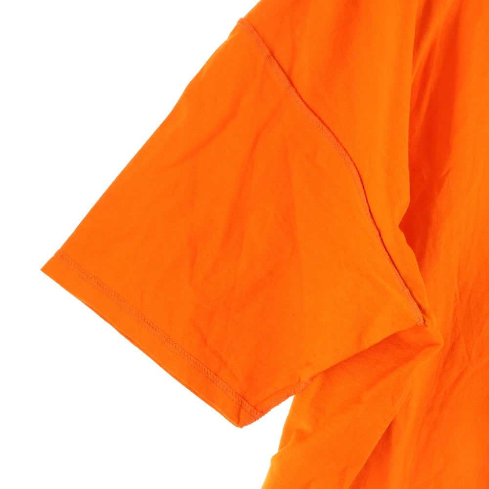 cvtvlist(カタリスト) ×PRO CLUB CTLS プロクラブ 両面プリント クルーネック 半袖Tシャツ カットソー オレンジ