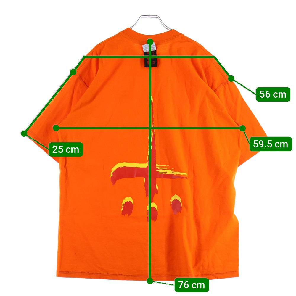 cvtvlist(カタリスト) ×PRO CLUB CTLS プロクラブ 両面プリント クルーネック 半袖Tシャツ カットソー オレンジ