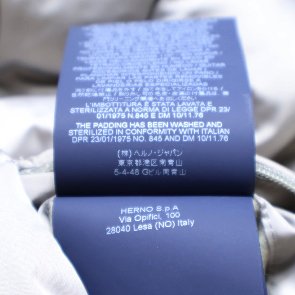 HERNO(ヘルノ) フーデッドジップアップロングダウンコート レディース グレー PI0987D-12170-9408