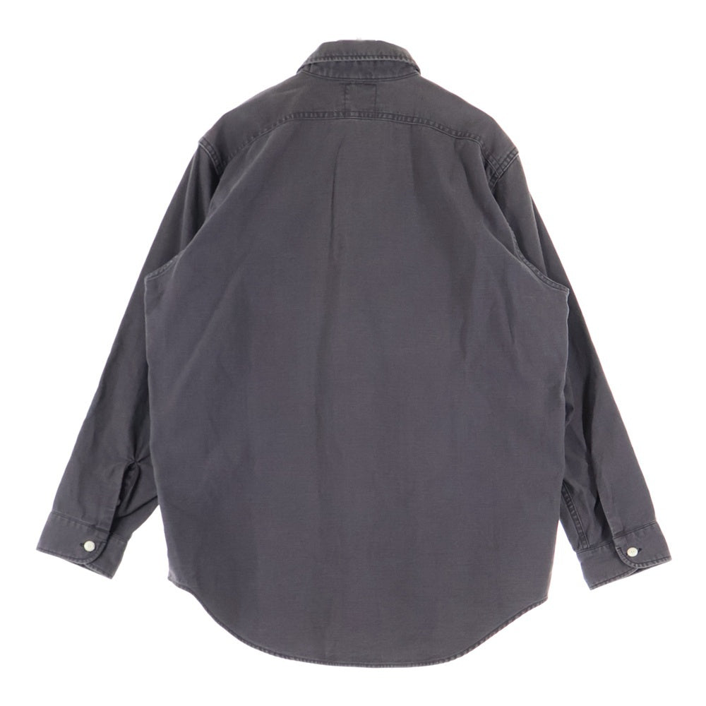 MADISONBLUE(マディソンブルー) HAMPTON BACK SATIN SHIRT ハンプトン バック サテン ワークシャツ チャコールグレー MB999-5711
