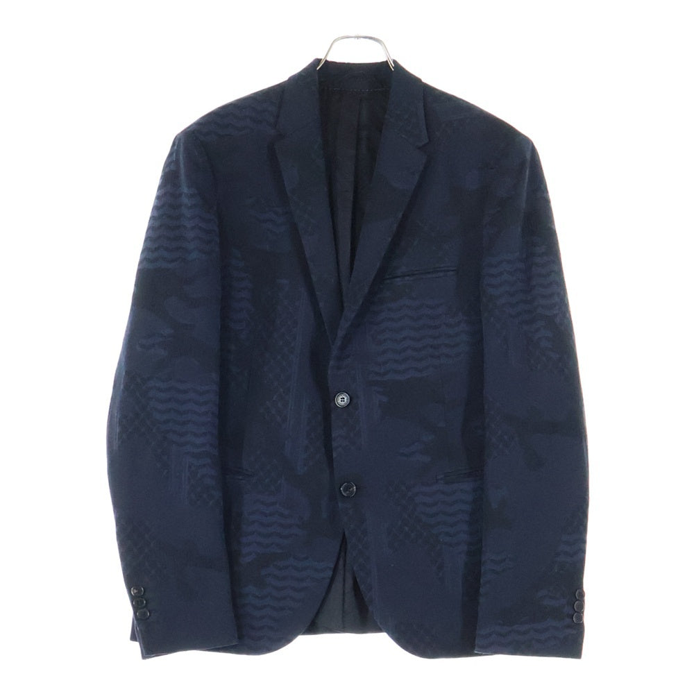 Neil Barrett(ニール バレット) 総柄 コットンテーラードジャケット ネイビー/ブラック BGI177 A060