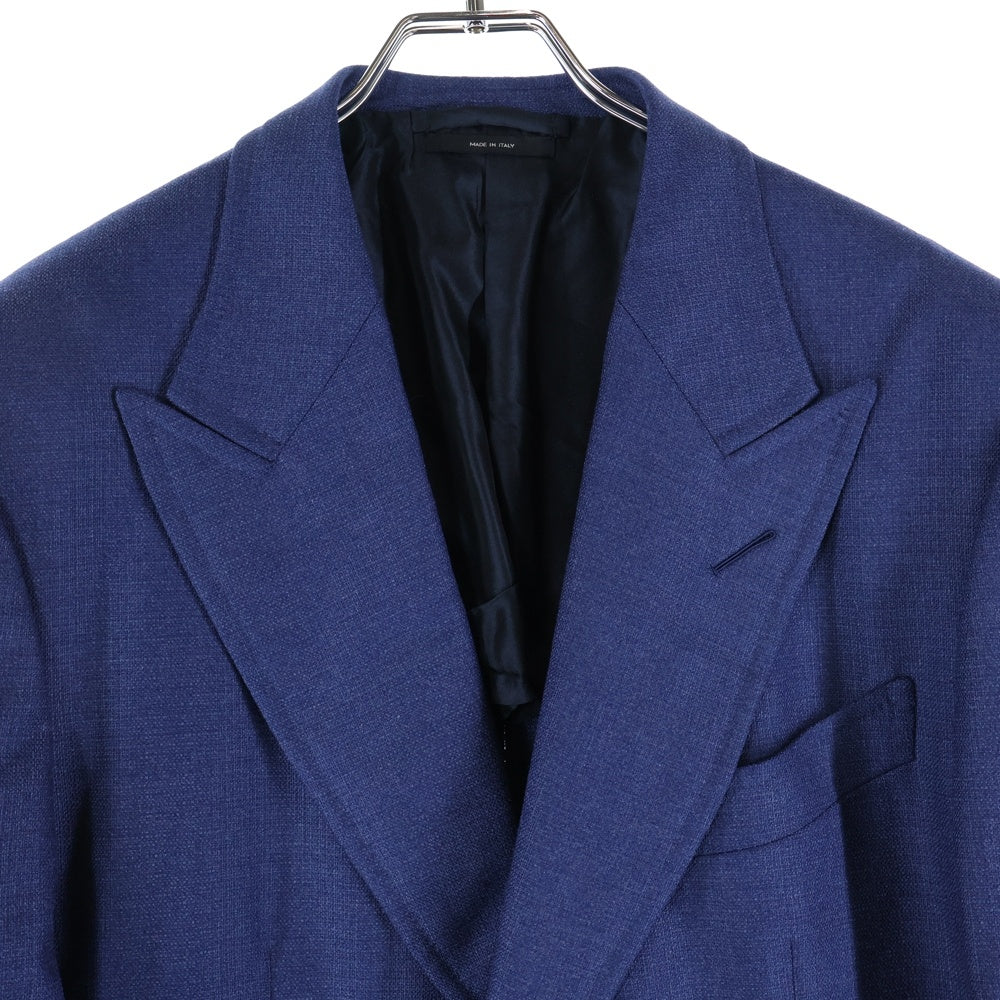 TOM FORD(トムフォード) シルク混 シングルウールテーラードジャケット ブルー 15DD40
