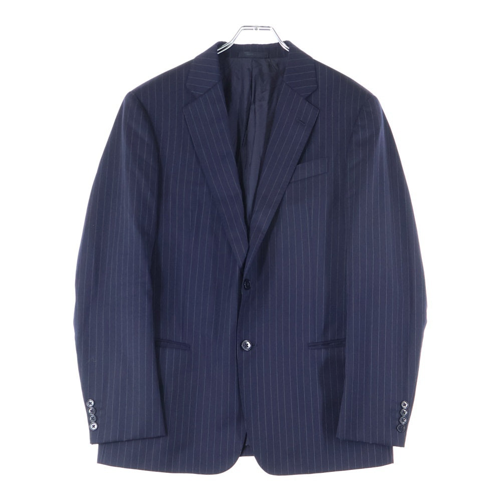 ARMANI COLLEZIONI(アルマーニ コレツィオーニ) ストライプ セットアップスーツ シングルテーラードジャケット スラックスパンツ ネイビー