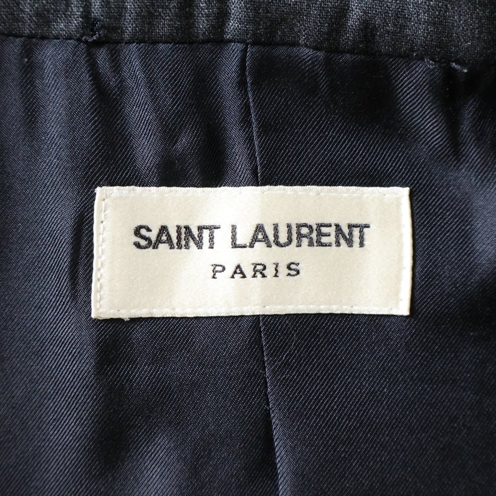 SAINT LAURENT PARIS(サンローランパリ) ウール セットアップスーツ シングルテーラードジャケット テーパードスラックスパンツ ブラック 342060 YM10S