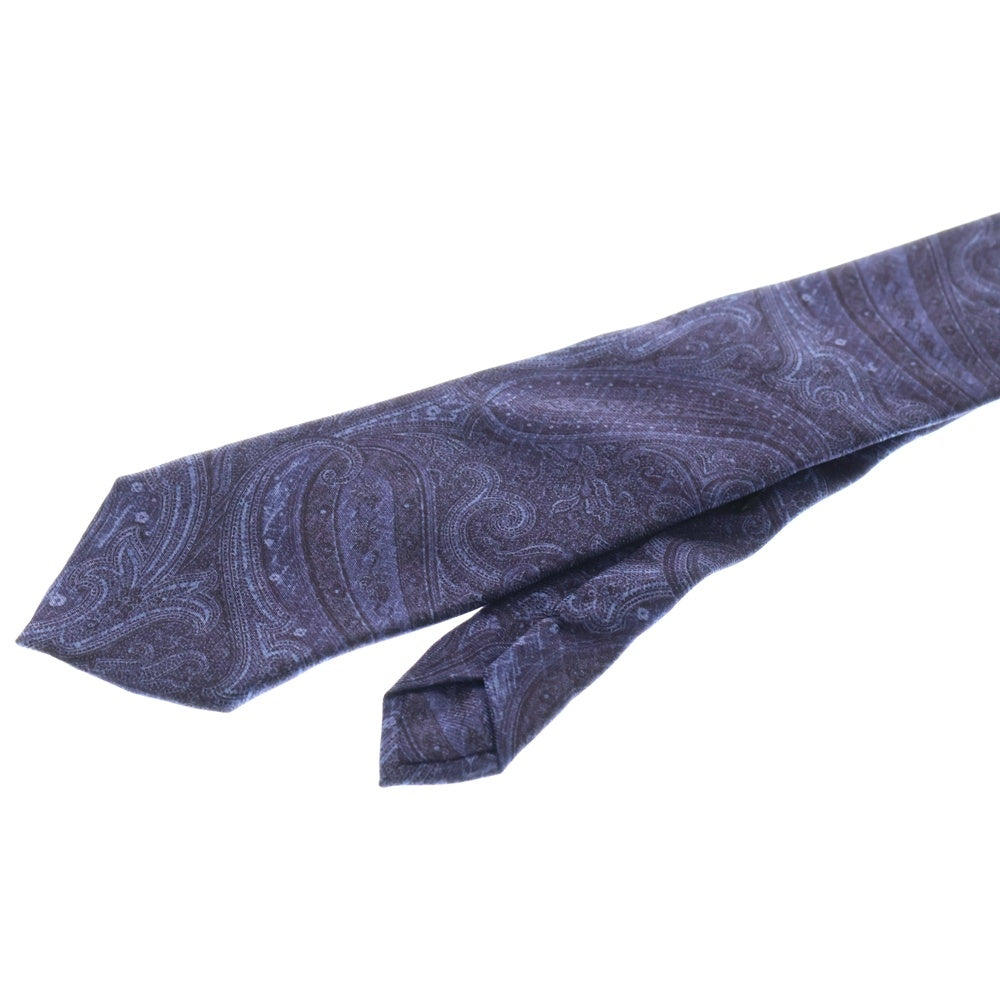 ETRO(エトロ) ペイズリー柄 シルク ネクタイ ブルー