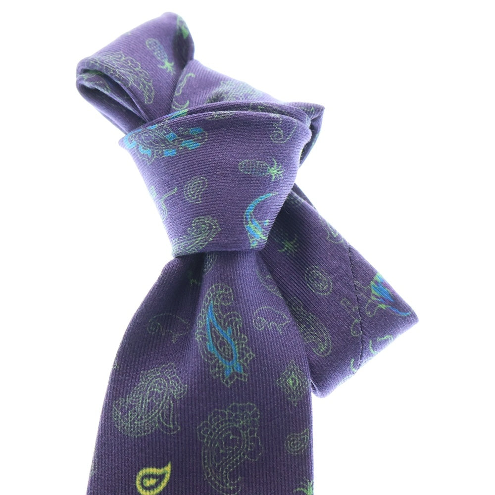 ETRO(エトロ) 総柄 シルク ネクタイ パープル