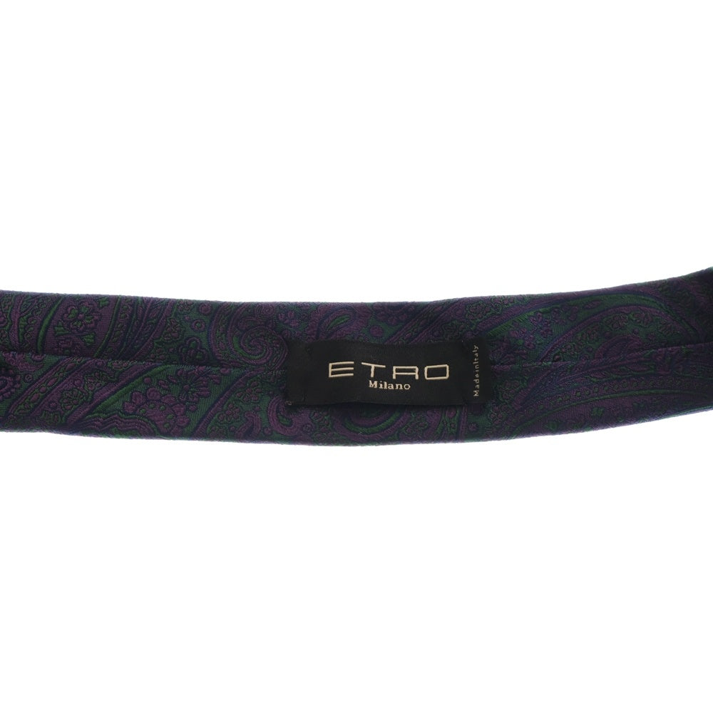 ETRO(エトロ) ペイズリー柄 シルク ネクタイ パープル