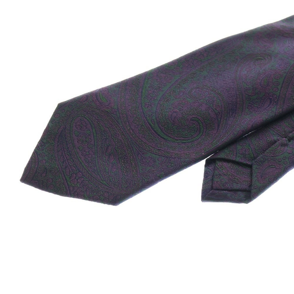 ETRO(エトロ) ペイズリー柄 シルク ネクタイ パープル