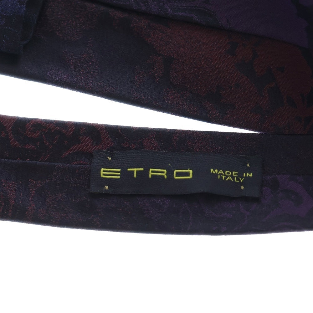 ETRO(エトロ) 総柄 シルク ネクタイ レッド/パープル/ブルー