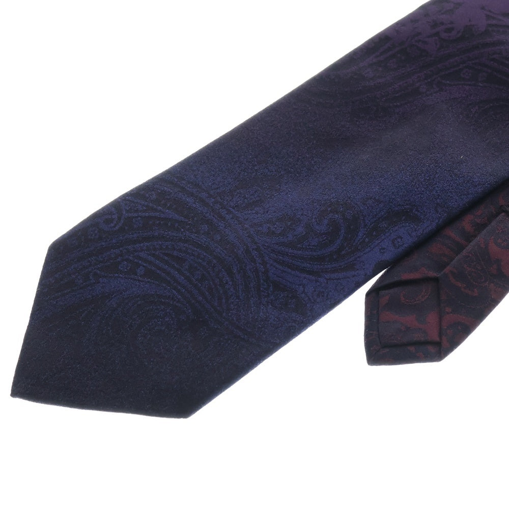 ETRO(エトロ) 総柄 シルク ネクタイ レッド/パープル/ブルー