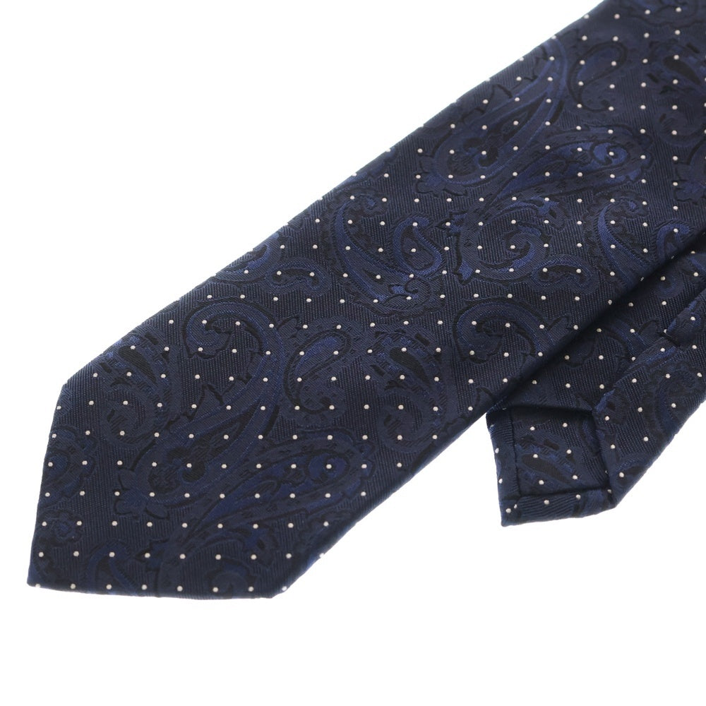 ETRO(エトロ) ドット柄 シルク ネクタイ ブルー