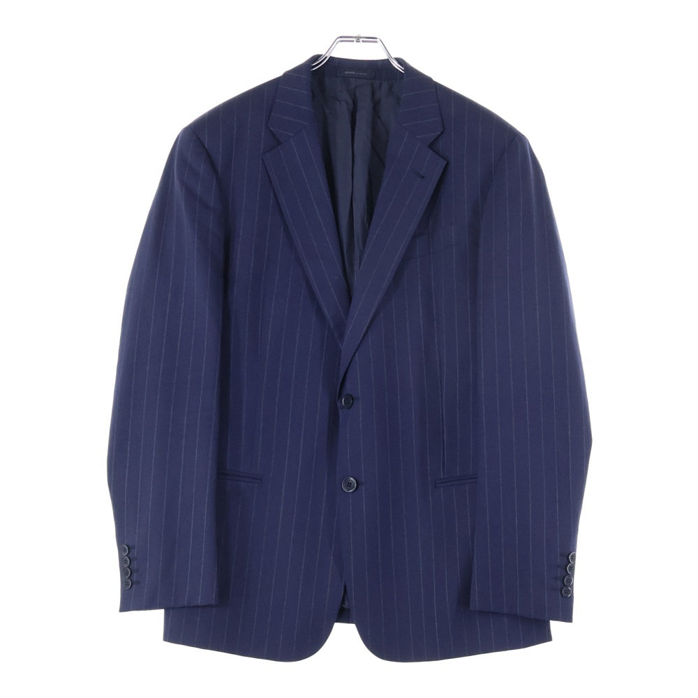 ARMANI COLLEZIONI(アルマーニ コレツィオーニ) ストライプ セットアップスーツ シングルテーラードジャケット スラックスパンツ ネイビー