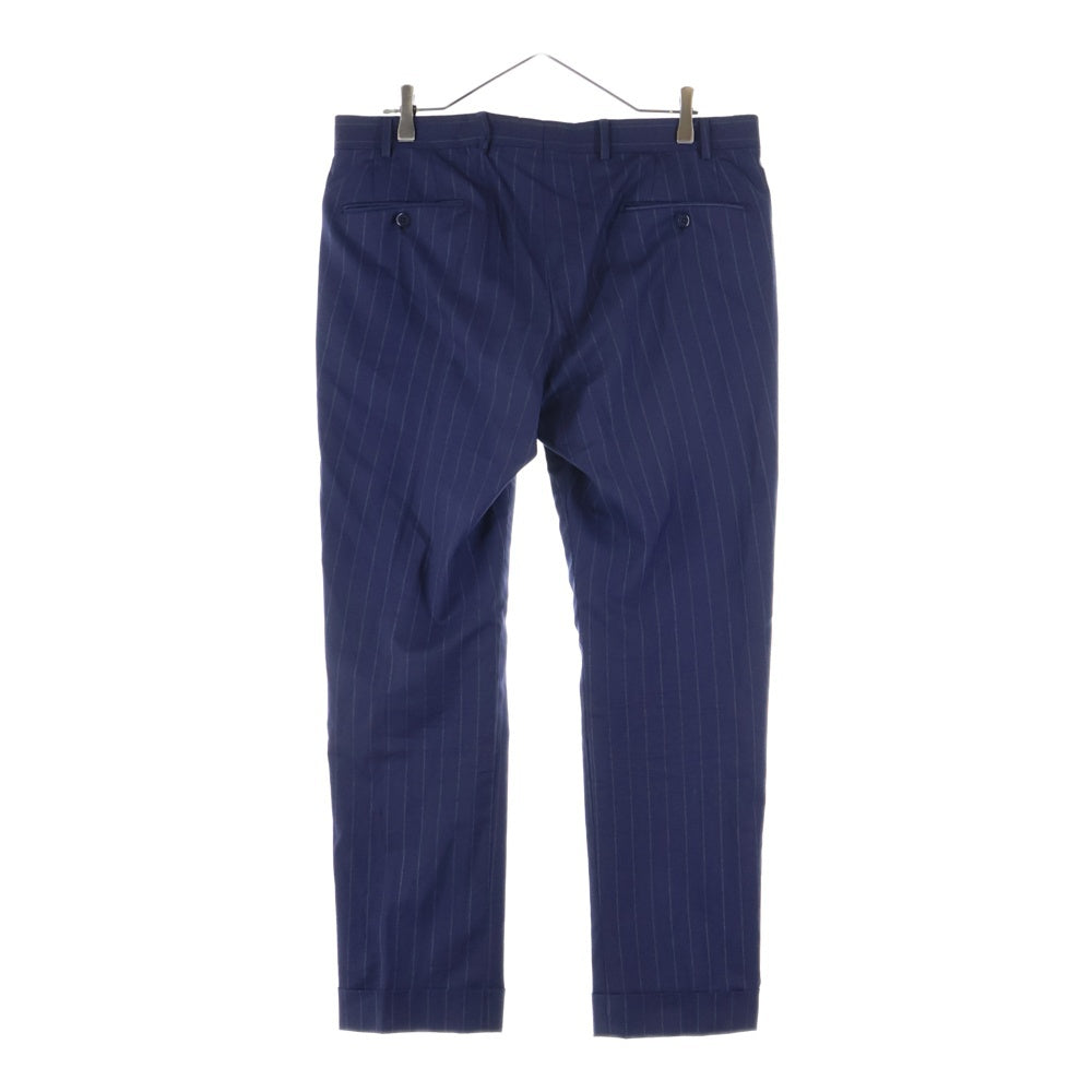 ARMANI COLLEZIONI(アルマーニ コレツィオーニ) ストライプ セットアップスーツ シングルテーラードジャケット スラックスパンツ ネイビー