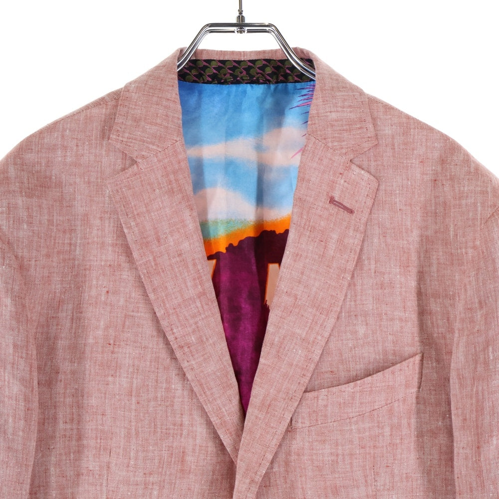 ETRO(エトロ) レーヨン混 シングルテーラードジャケット ピンク