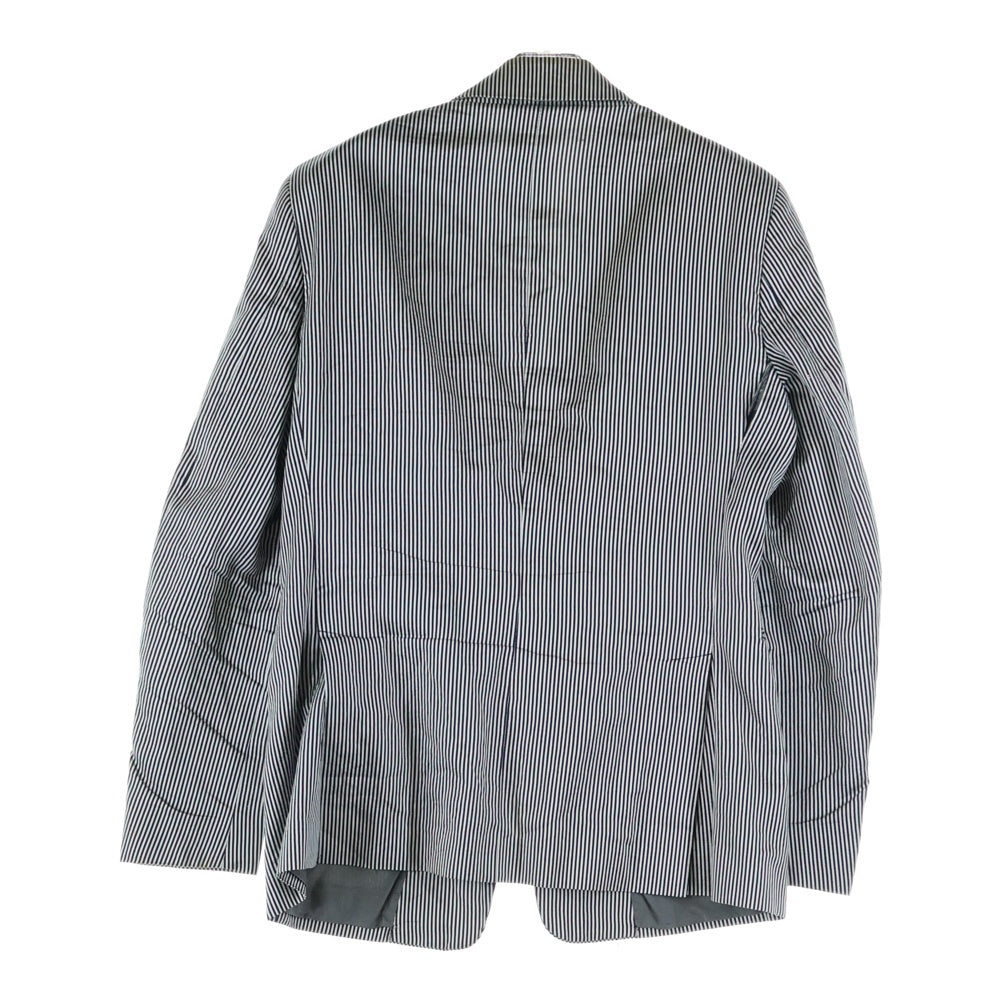 EMPORIO ARMANI(エンポリオアルマーニ) ストライプ シングルテーラードジャケット ブラック/ホワイト