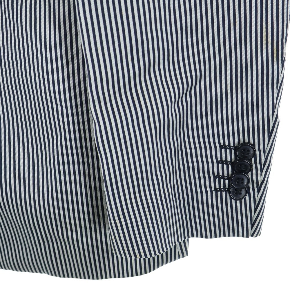 EMPORIO ARMANI(エンポリオアルマーニ) ストライプ シングルテーラードジャケット ブラック/ホワイト