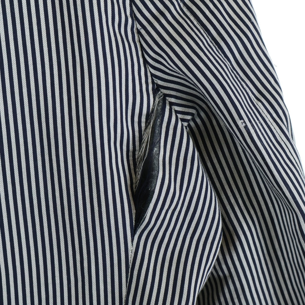 EMPORIO ARMANI(エンポリオアルマーニ) ストライプ シングルテーラードジャケット ブラック/ホワイト