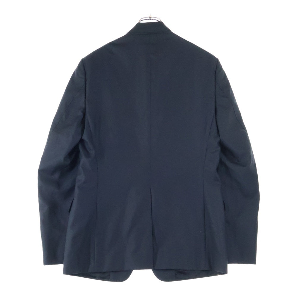 GUCCI(グッチ) 裏地GGロゴ シルク混 シングルテーラードジャケット ブラック 26SAFL
