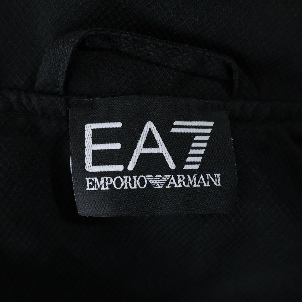 EMPORIO ARMANI(エンポリオアルマーニ) 袖ロゴプリント ジップアップトラックジャケット ジャージ ブラック 6XPV01 PN30Z