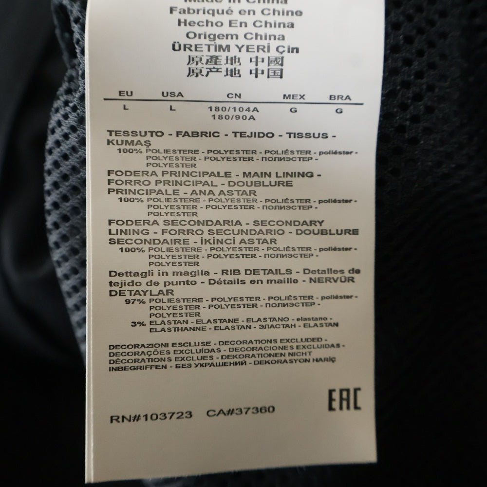 EMPORIO ARMANI(エンポリオアルマーニ) 袖ロゴプリント ジップアップトラックジャケット ジャージ ブラック 6XPV01 PN30Z