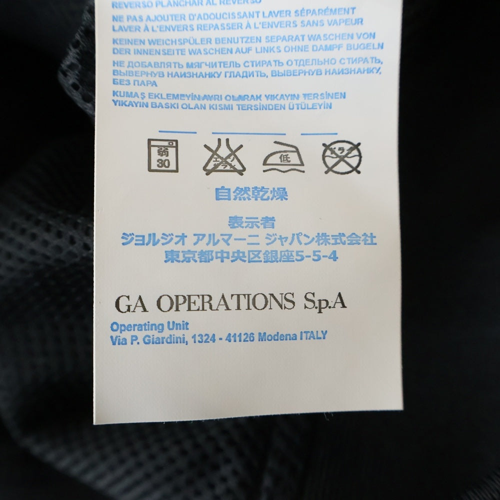 EMPORIO ARMANI(エンポリオアルマーニ) 袖ロゴプリント ジップアップトラックジャケット ジャージ ブラック 6XPV01 PN30Z