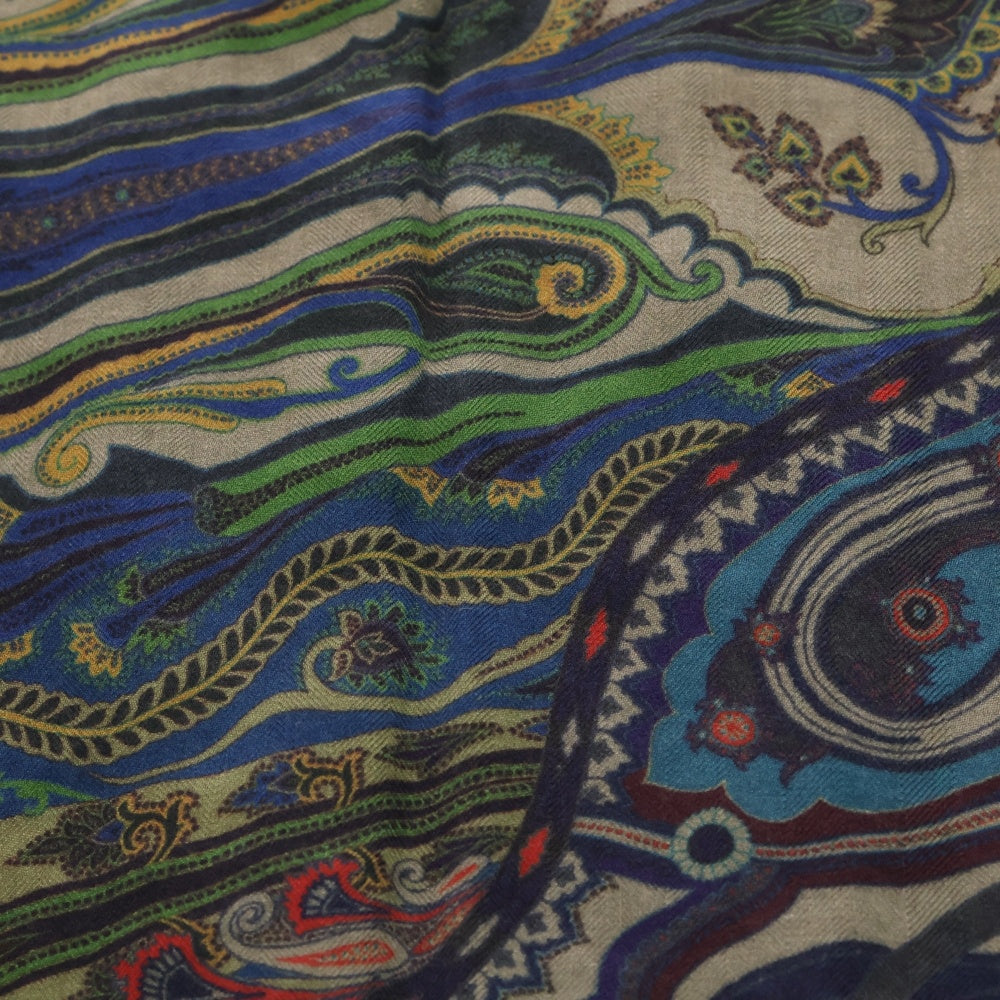 ETRO(エトロ) 総柄 カシミヤ大判ストール マフラー マルチカラー