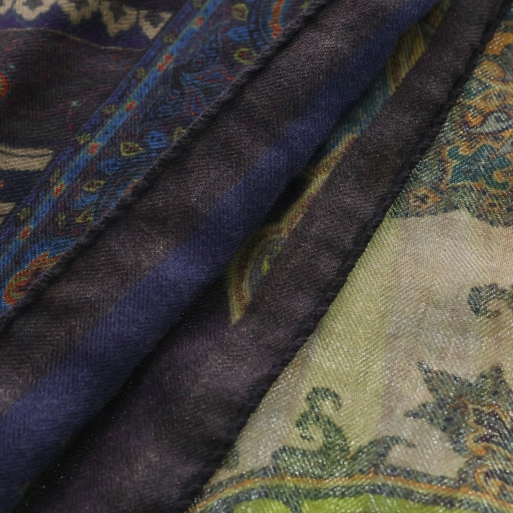 ETRO(エトロ) 総柄 カシミヤ大判ストール マフラー マルチカラー