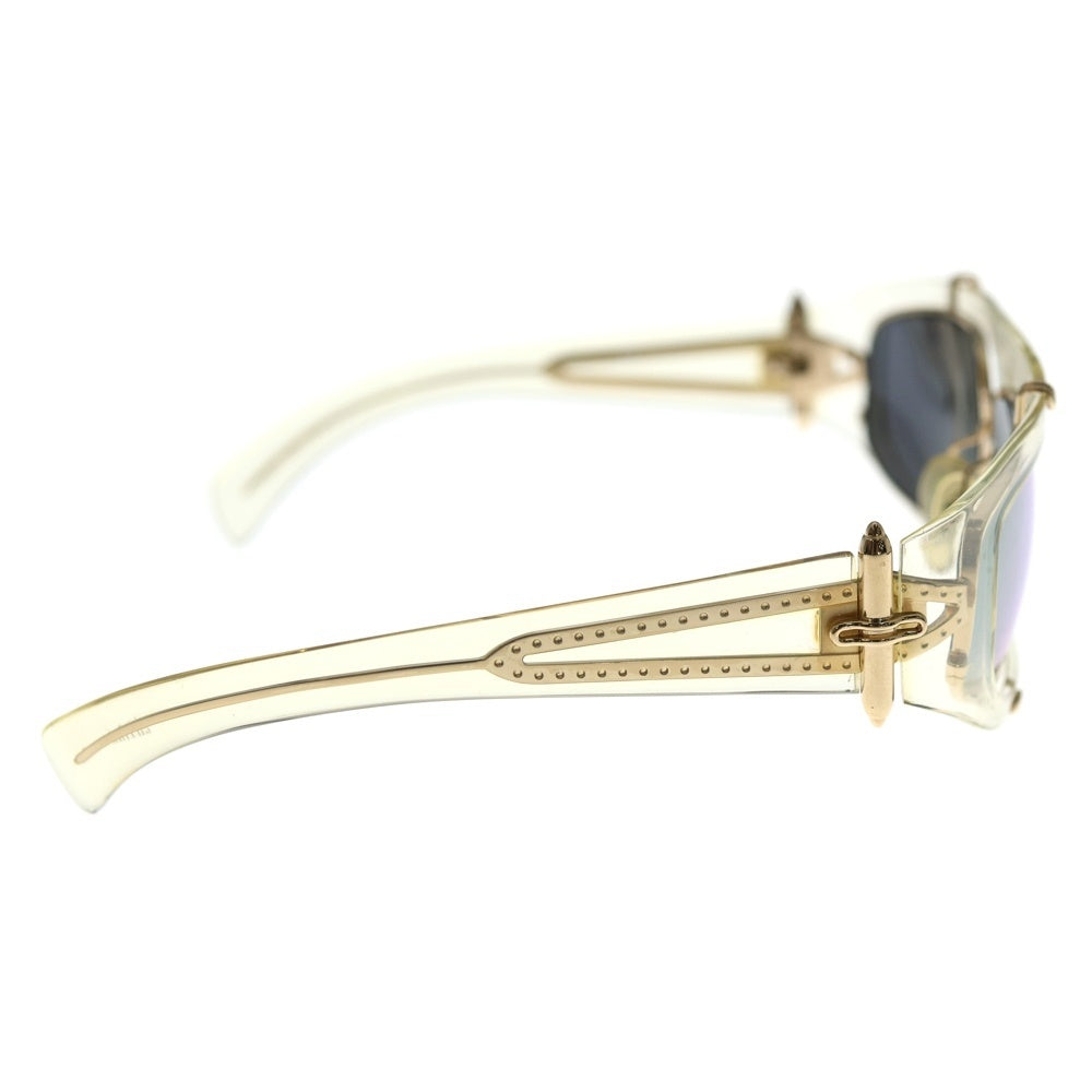 Jean Paul GAULTIER(ジャンポールゴルチエ) 90S VINTAGE CRYSTAL ヴィンテージ クリスタル 異素材フレームドッキング サングラス 眼鏡 アイウェア ゴールド 3058-J-M