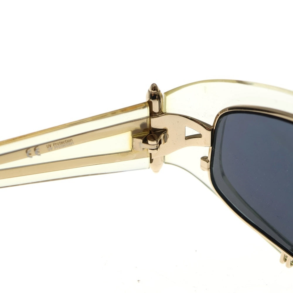 Jean Paul GAULTIER(ジャンポールゴルチエ) 90S VINTAGE CRYSTAL ヴィンテージ クリスタル 異素材フレームドッキング サングラス 眼鏡 アイウェア ゴールド 3058-J-M