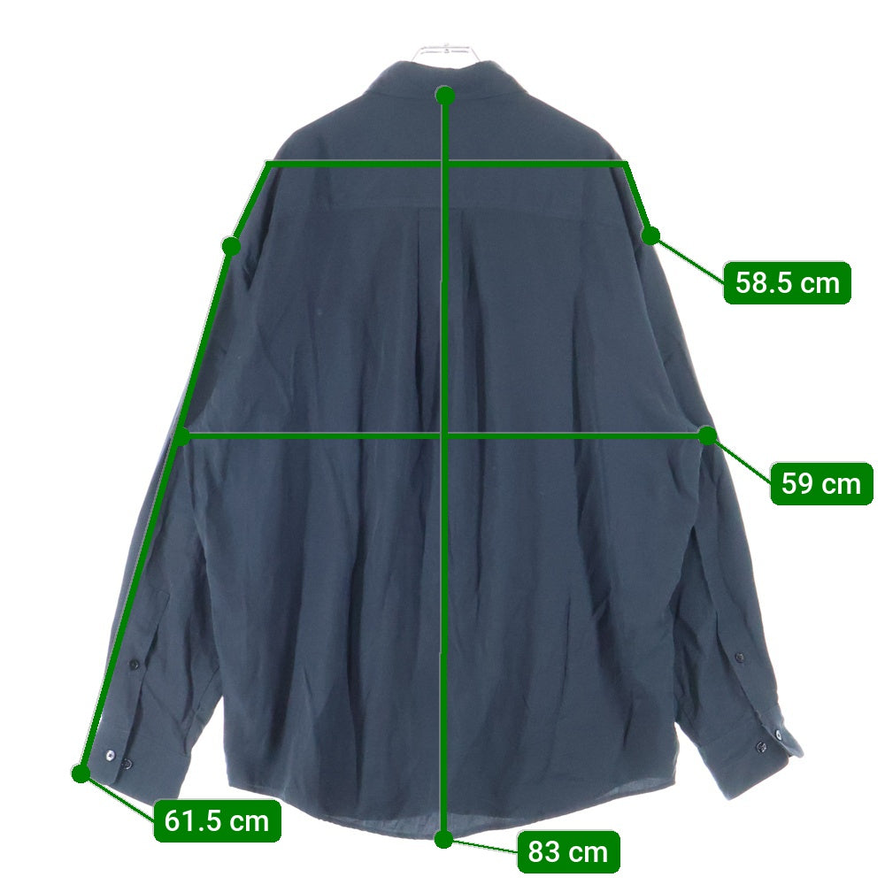 LEMAIRE(ルメール) RELAXED SHIRT リラックスシャツ リヨセル長袖ボタンシャツ ブラック SH1039 LF1126