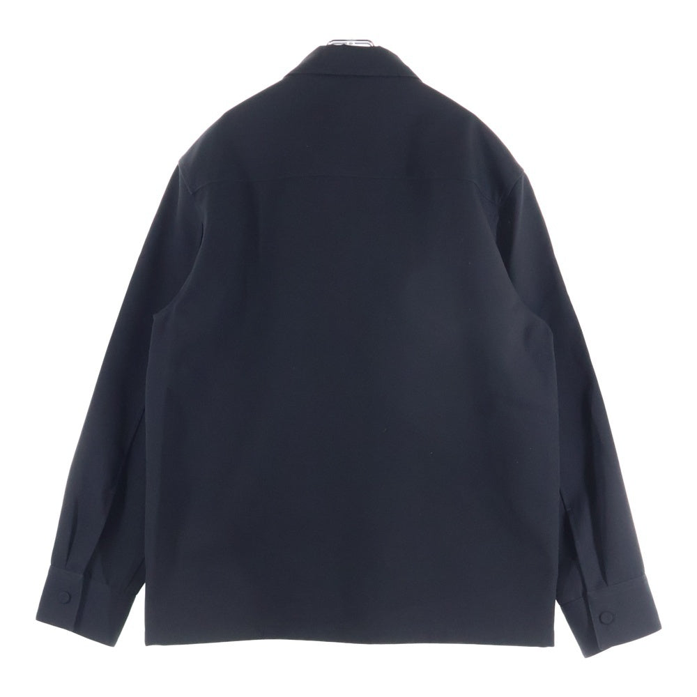 JIL SANDER(ジルサンダー) ウールギャバジン ジップアップシャツジャケット ブラック J22DL0249 J40002