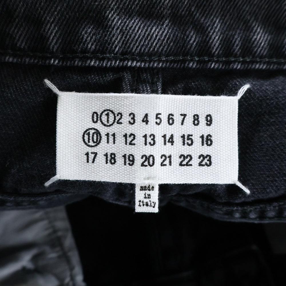 Maison Margiela 1 10(メゾンマルジェラ 1 10) 23AWスラッシュディテール カットアウト デニムパンツ ジーンズ ブラック S51LA0051 S30743