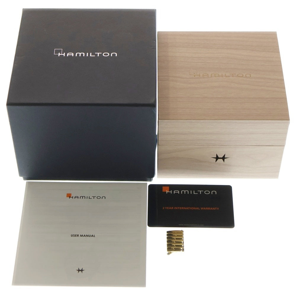 HAMILTON(ハミルトン) ベンチュラ クウォーツ ブラック文字盤 電池式 腕時計 ゴールド/ブラック H24301131