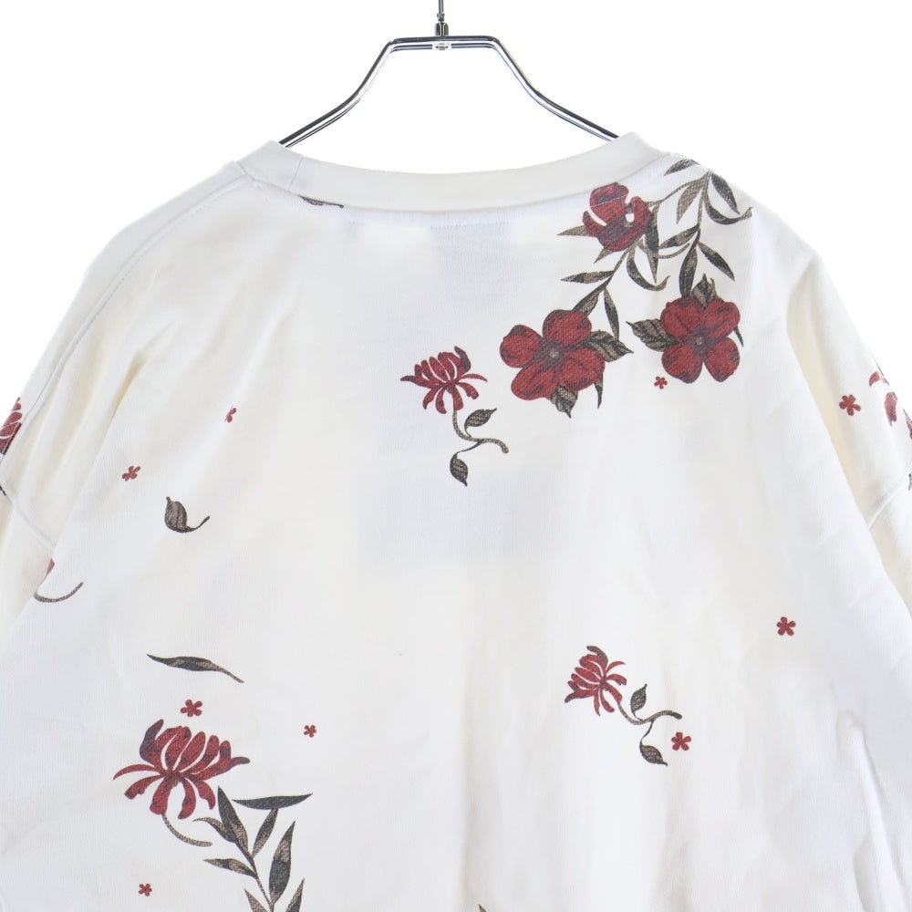 KITH(キス) ボックスロゴ フローラル クルーネック スウェット トレーナー ホワイト KH2703