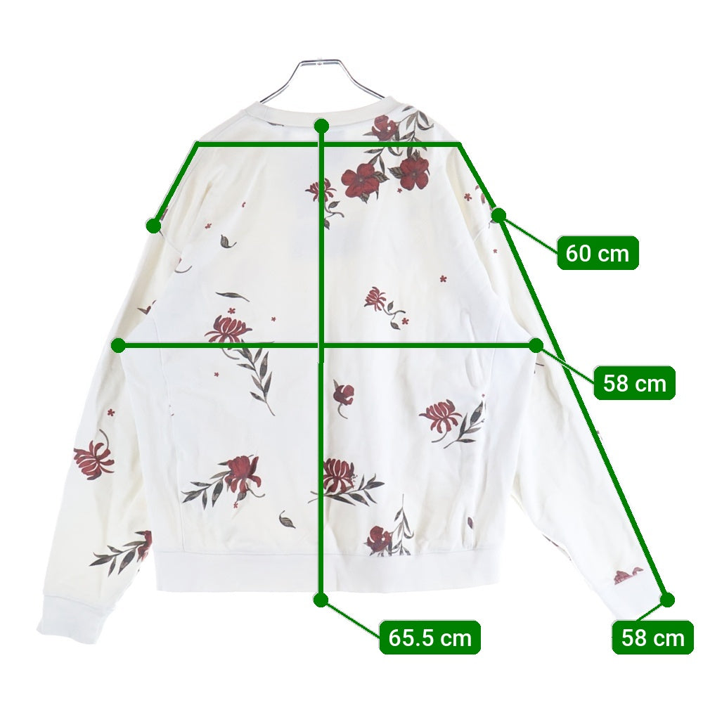 KITH(キス) ボックスロゴ フローラル クルーネック スウェット トレーナー ホワイト KH2703