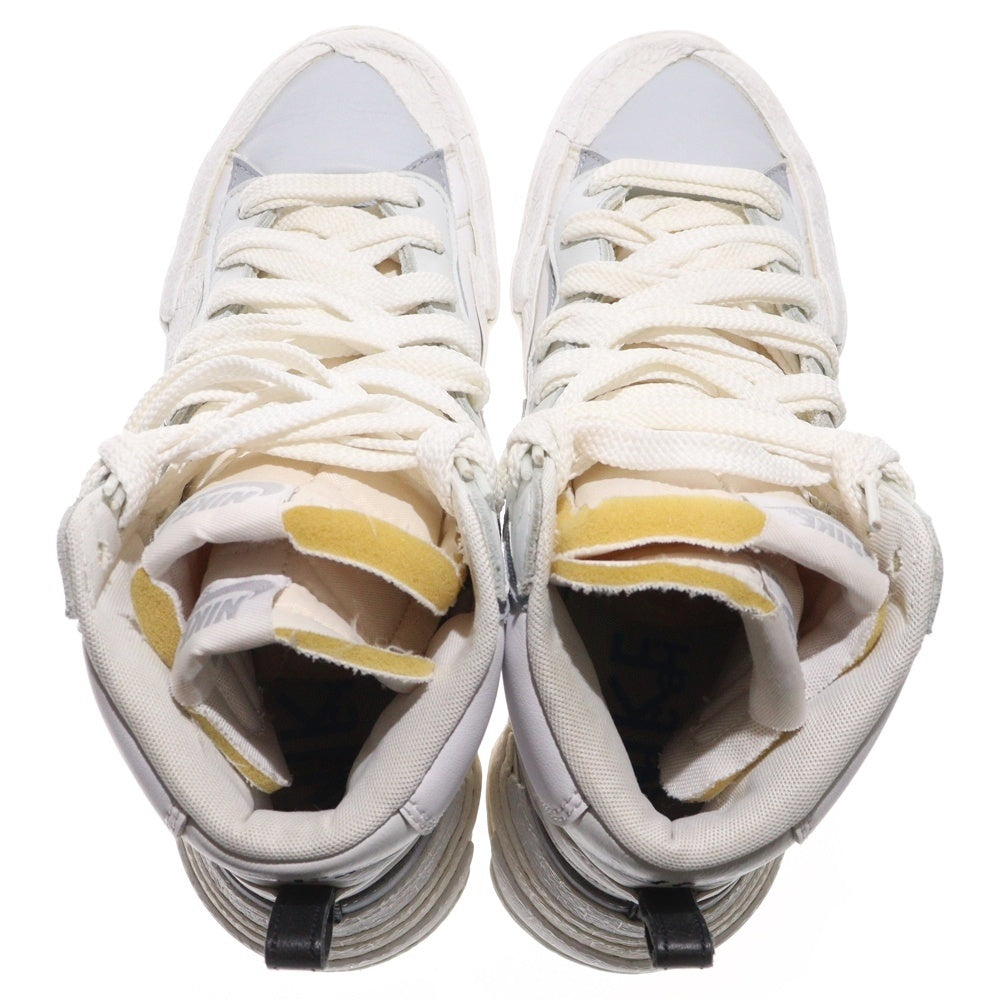 NIKE(ナイキ) ×sacai BLAZER MID サカイ ブレーザー ミッドカットスニーカー ホワイト US9/27cm BV0072-100