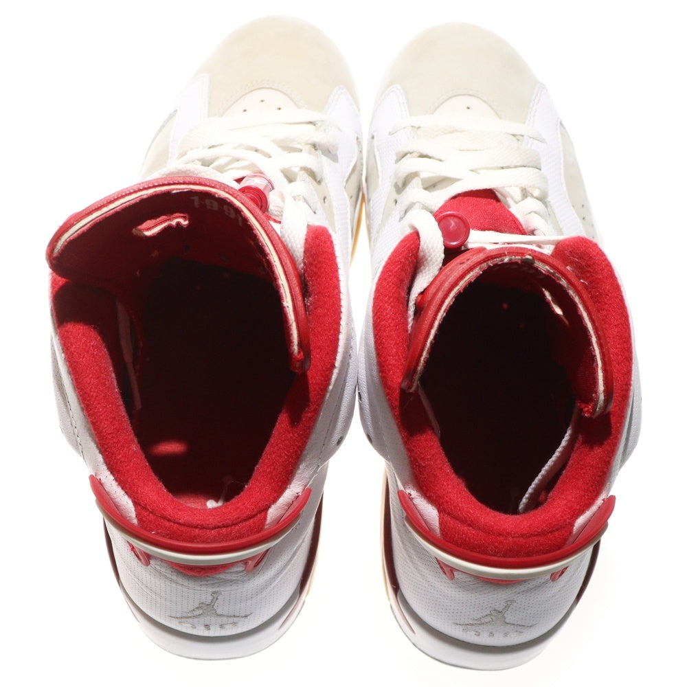 NIKE(ナイキ) AIR JORDAN 6 RETRO ALTENATE HARE エアジョーダン6 レトロ オルタネイト ヘア ハイカットスニーカー ホワイト/レッド US9/27cm 384664-113