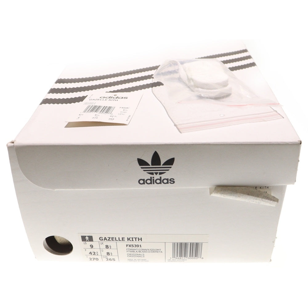 adidas(アディダス) × KITH GAZELLE キス ガゼル レザー ローカットスニーカー ホワイト US9/27cm FX5391