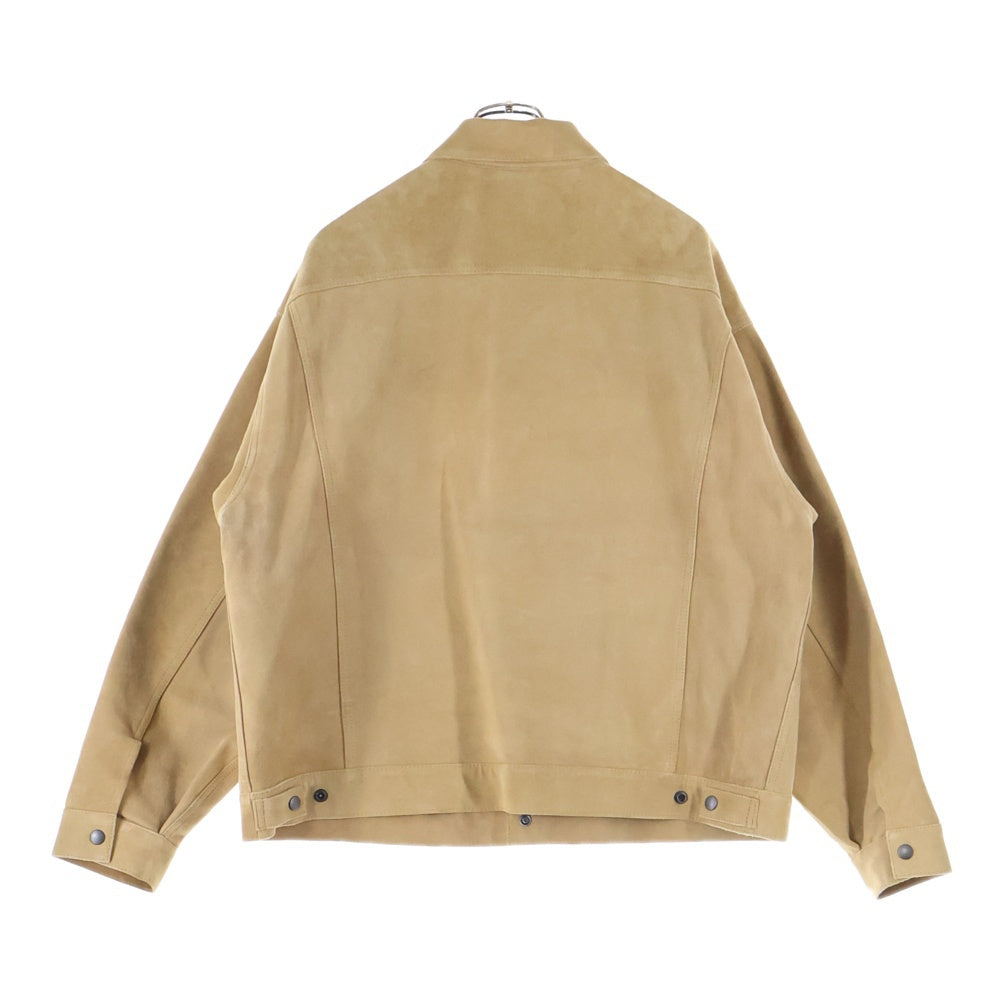 BEAMS(ビームス) スエード レザー トラック ジャケット ベージュ 21F‐BM054