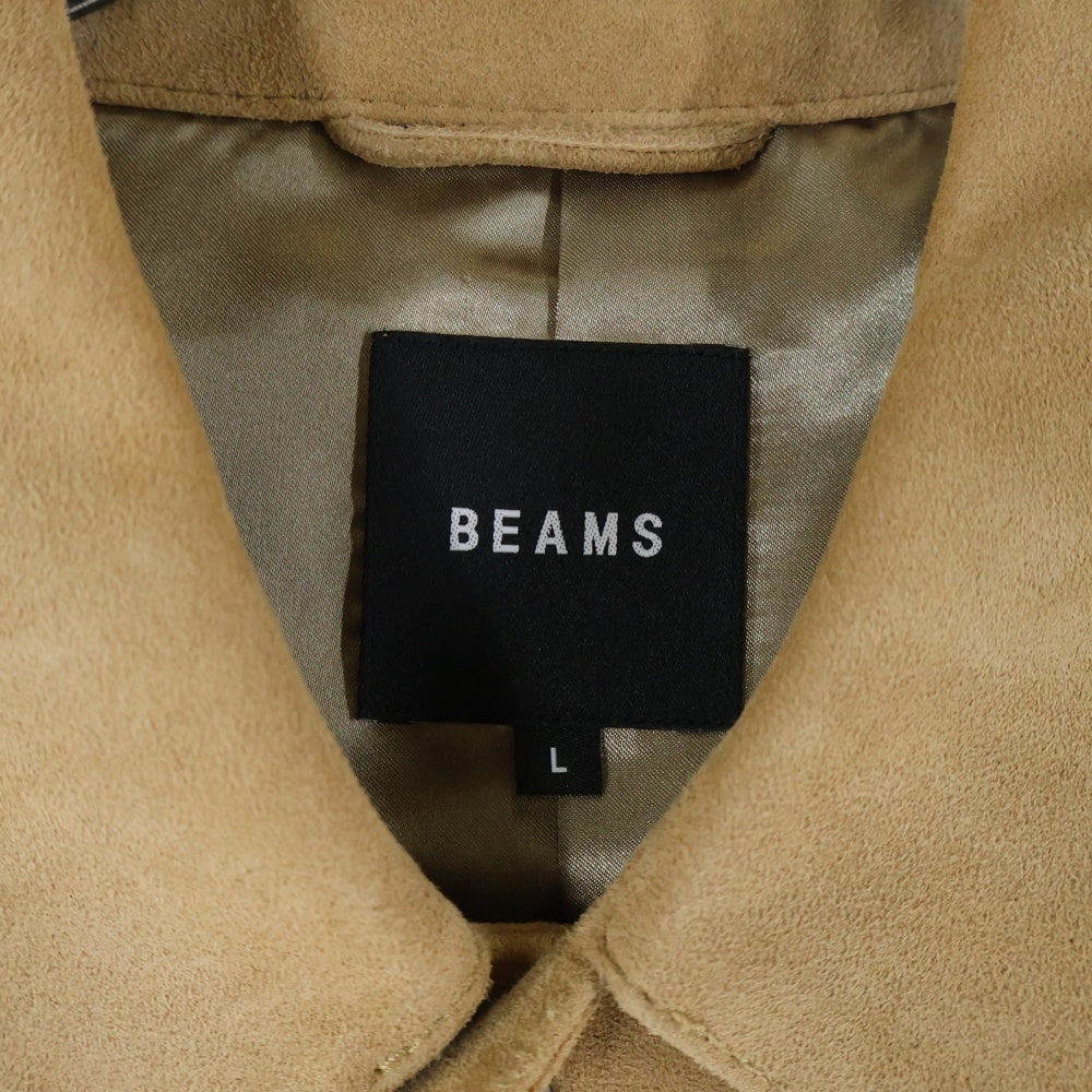 BEAMS(ビームス) スエード レザー トラック ジャケット ベージュ 21F‐BM054