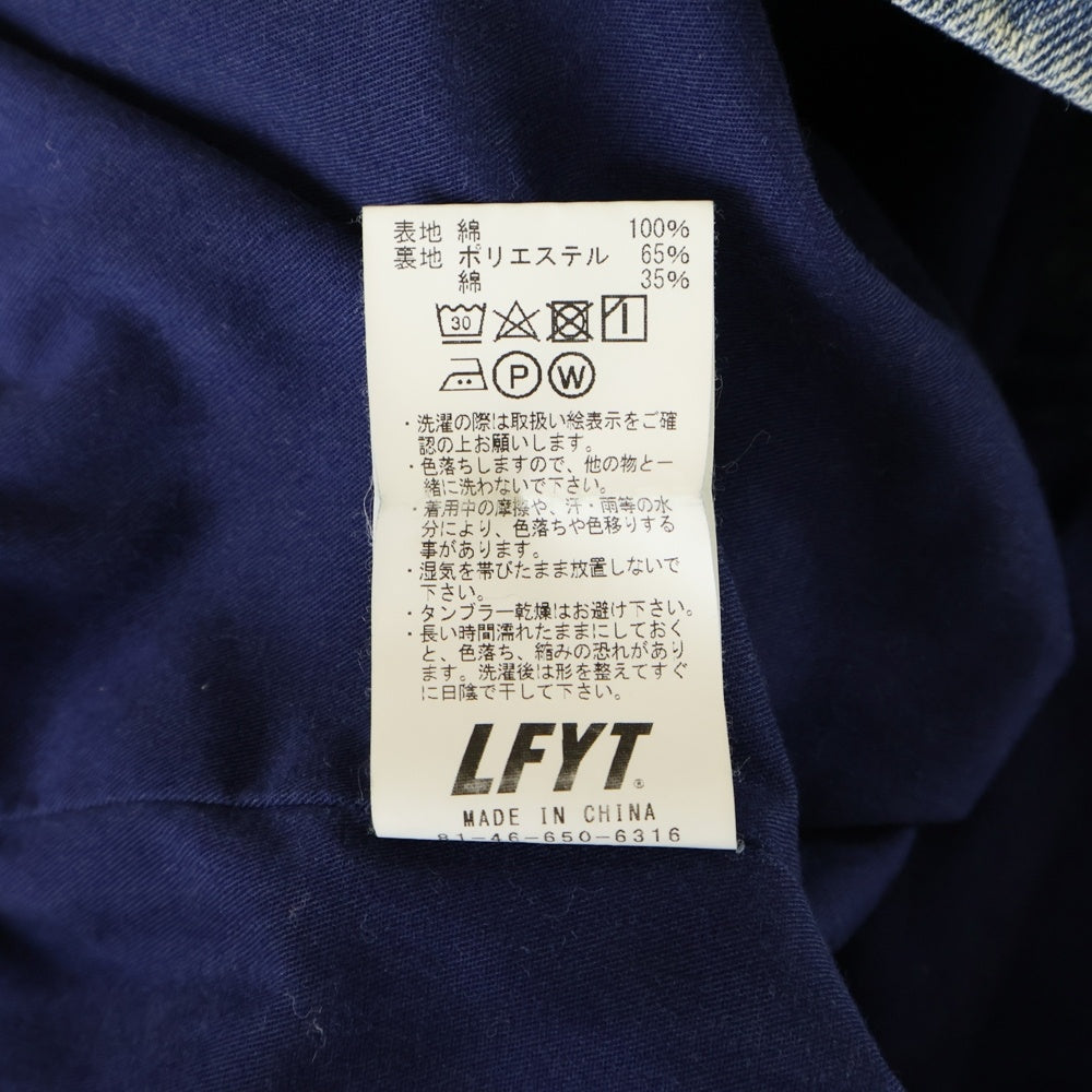 LFYT(エルエフワイティー) 20AW LF LOGO WASHED DENIM COACH JACKET ロゴ ウォッシュド デニム コーチ ジャケット インディゴ LA201003