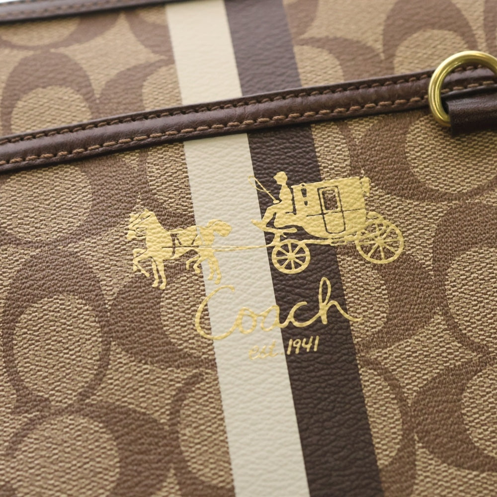 COACH(コーチ) シグネチャーロゴ PVCショルダーバッグ ベージュ L0873-42385 レディース