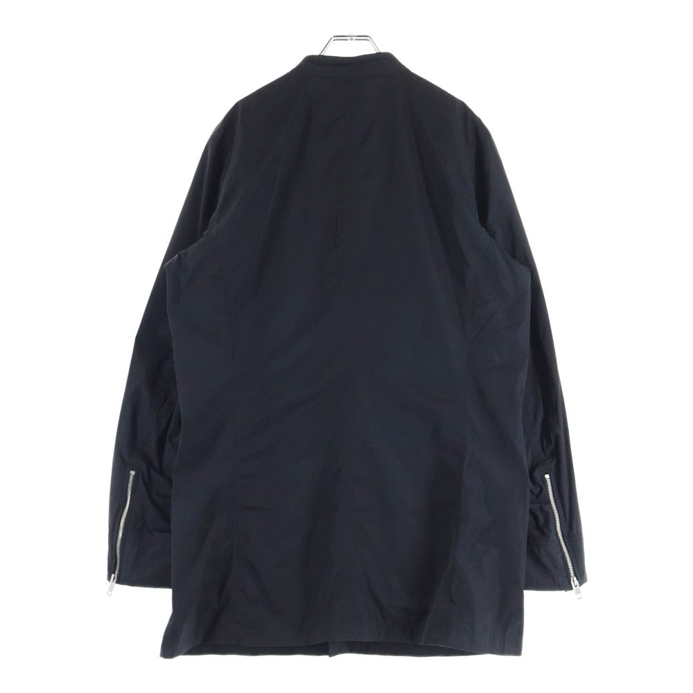 DIESEL(ディーゼル) 八の字ポケット ロゴデザインプレート ジップアップ ナイロンジャケット ブラック