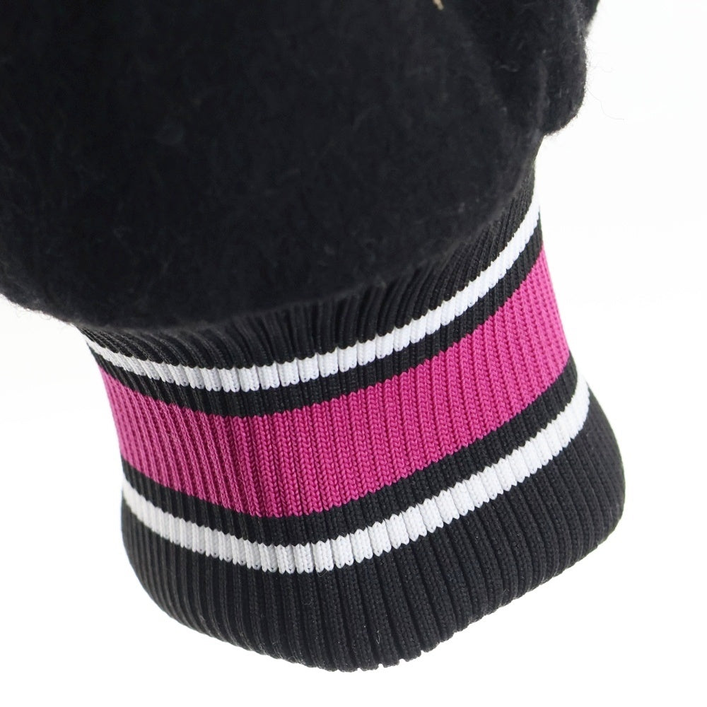 STUSSY(ステューシー) VARSITY JACKET 両面エンブロイダリーデザイン ダブルポケット バーシティー スタジアムジャンパー ブラック