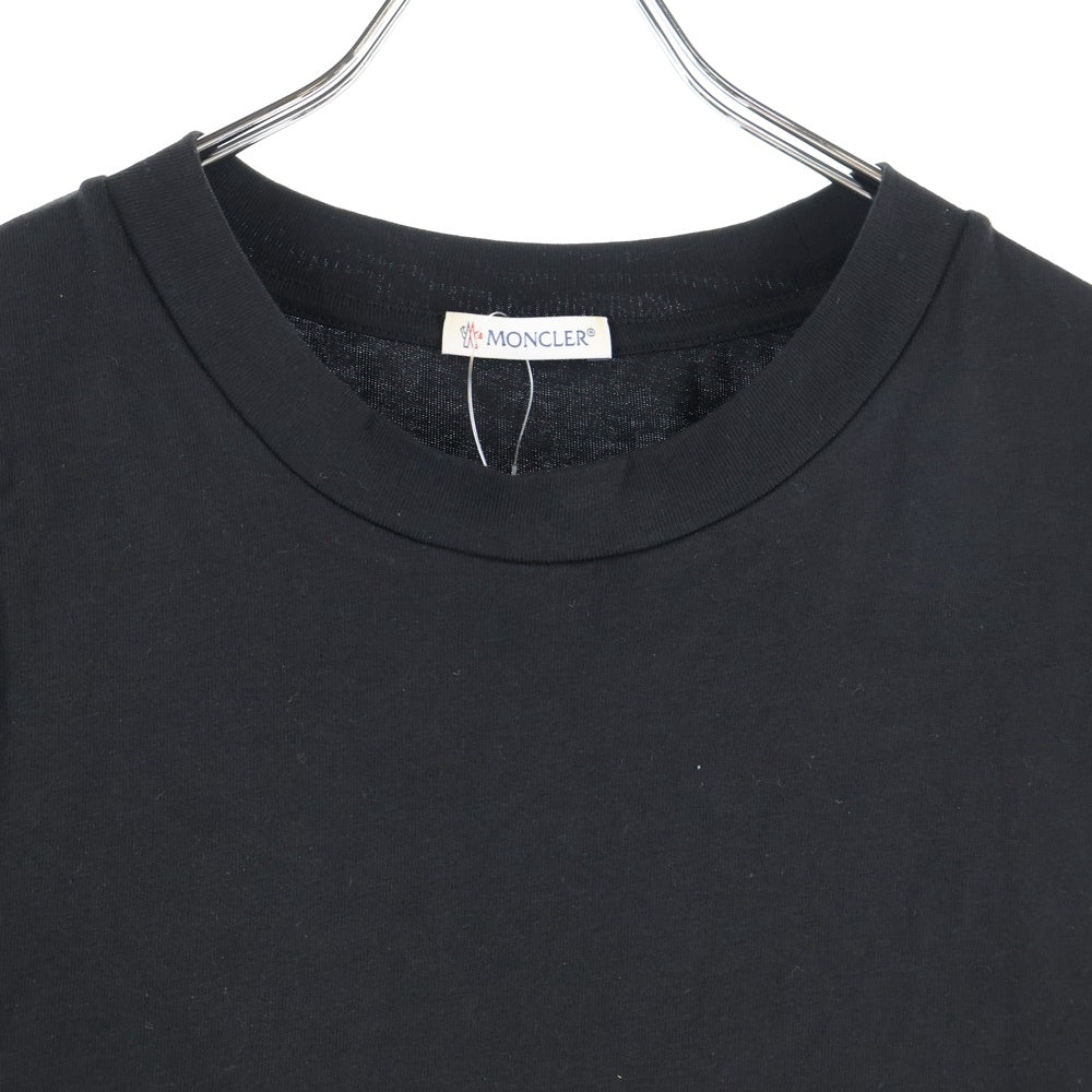 MONCLER(モンクレール) 21SS 両面プリントデザイン アームロゴ クルーネック カットソー 半袖Tシャツ ブラック H20918C00001