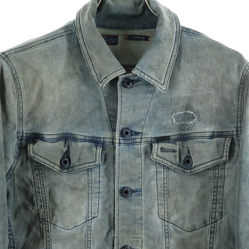 DIESEL(ディーゼル) クラッシュデザイン ダメージ加工 マルチポケット デニムジャケット インディゴ
