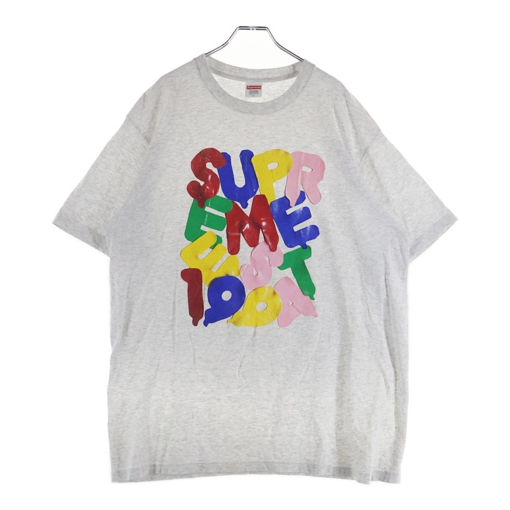 SUPREME(シュプリーム) 20AW Balloons Tee バルーン フロントロゴデザイン クルーネック カットソー 半袖Tシャツ グレー