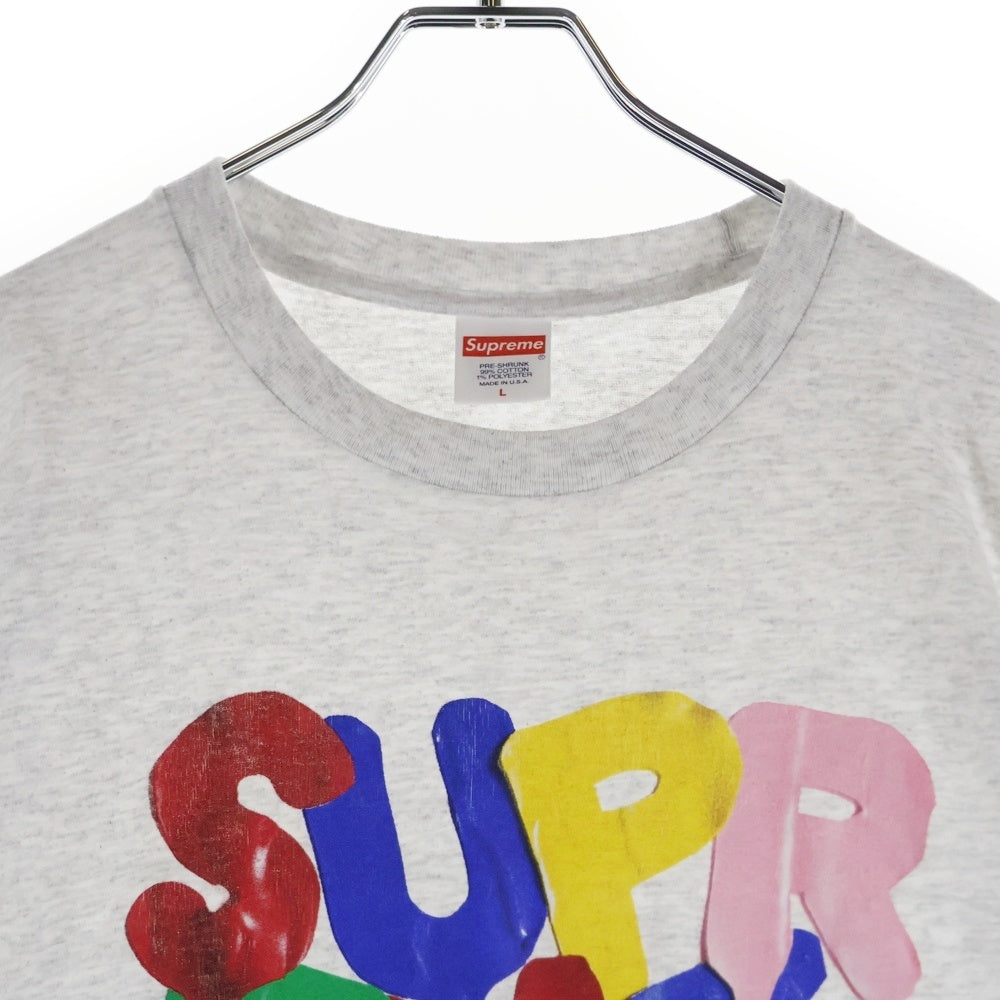 SUPREME(シュプリーム) 20AW Balloons Tee バルーン フロントロゴデザイン クルーネック カットソー 半袖Tシャツ グレー