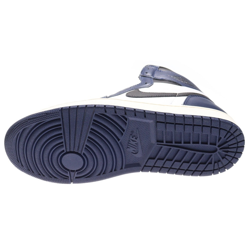 NIKE(ナイキ) AIR JORDAN 1 RETRO HIGH OG MIDNIGHT NAVY エアジョーダン レトロ ミッドナイト ネイビー ハイカットスニーカー ホワイト/ネイビー US10/28cm DZ5485-401