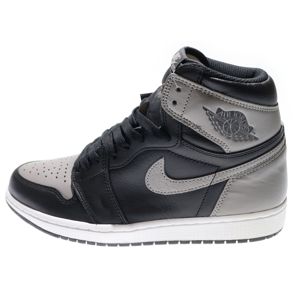 NIKE(ナイキ) AIR JORDAN 1 RETRO HIGH OG SHADOW エアジョーダン レトロ シャドウ ハイカットスニーカー ブラック/グレー US9/27cm 555088-013